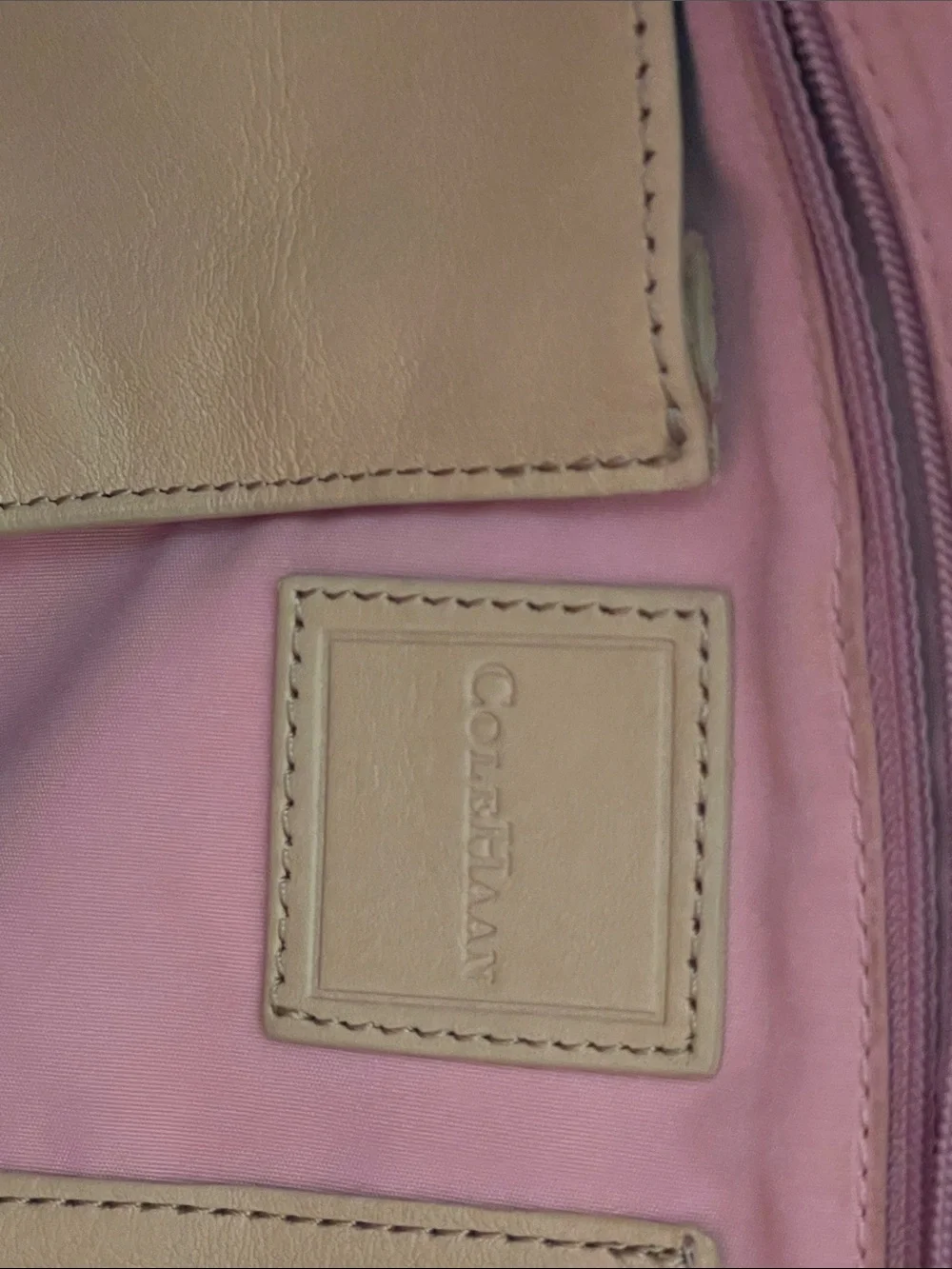 Cole Hasn Floral Pattern Bag with Beige Trim